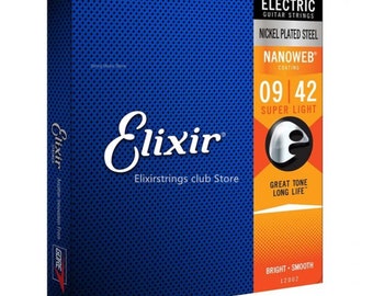 Elixir nanoweb electric guitar strings 9-42