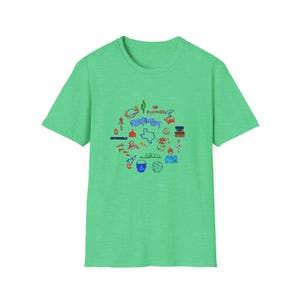 Wunderliches Texas Art T-Shirt, Lässiges Sommer T-Shirt, Geschenk für Texas Liebhaber, Karten Design T-Shirt, Unisex Grafik T-Shirt