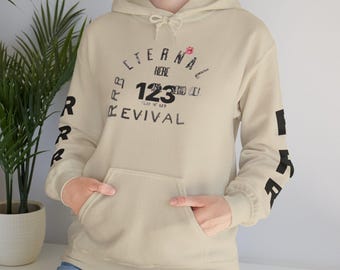 Revival RRR 123 Hoodie - Unisex Heavy Blend™ Sweatshirt, Inspirational Gift, Casual Wear, Spiritual Apparel, Everyday Comfort