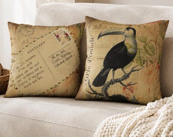 Personalised Vintage Pillow Cover, Custom Message Written on Cushion Cover, Gift for Grandma Mum Godmother or Friend who Has Everything