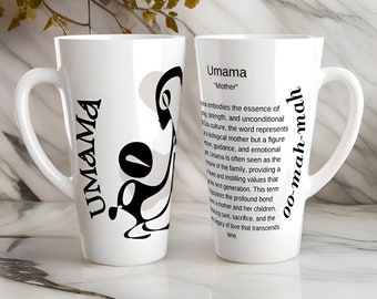 Mug for Mom African Modern Art Mug Mother's Day Gift African Definition Gift for Mom Unique Gift for Mother Meaningful Gift Tall Coffee Mug