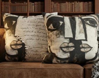 Ubuntu Pillowcase with African Art Design, Meaningful Ethnic Home Decor, Inspirational Gift