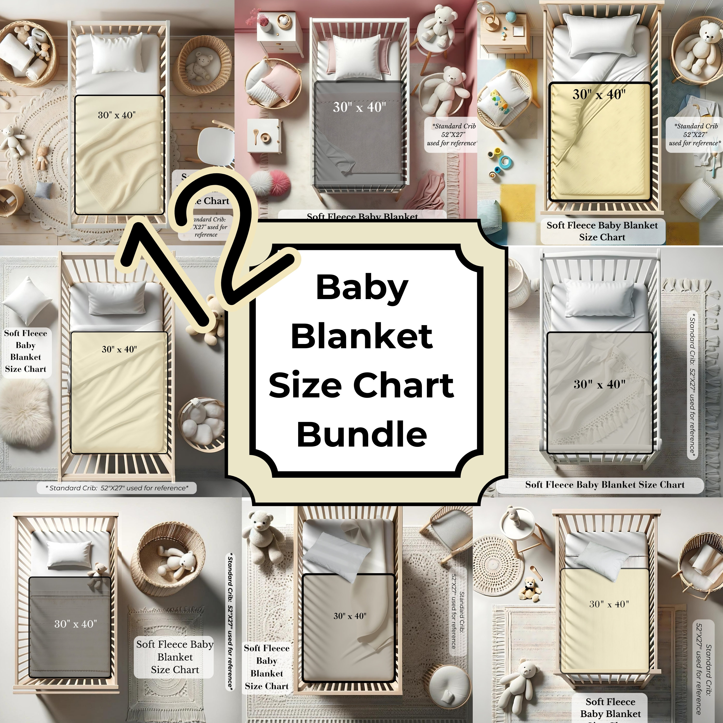 Baby Blanket Size Etsy