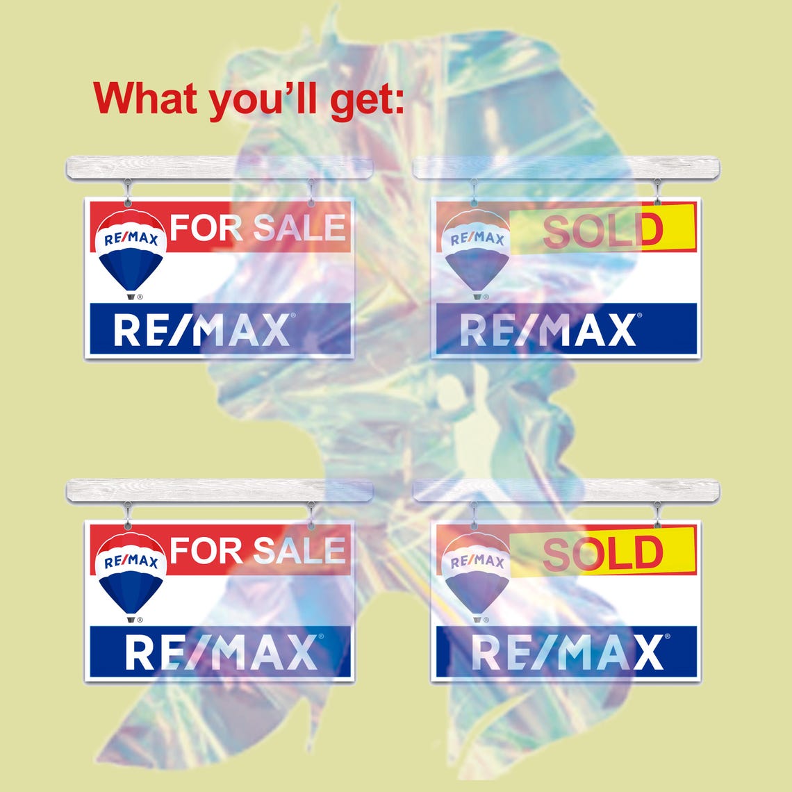 Digital Real Estate Yard Sign Remax for Sale Sign PNG Instant Download ...