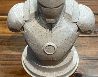 Iron Man Marvel Avenger 3D Printed Marble Bust Sculpture
