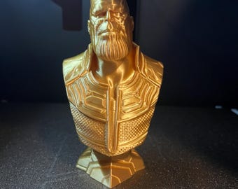 3D Printed Thanos Bust – Infinity Collection Display Piece – Detailed Mad Titan Statue