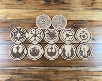 Star Wars Laser Engraved Cork Coasters