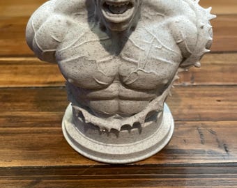 The incredible Hulk 3D Printed Bust Sculpture