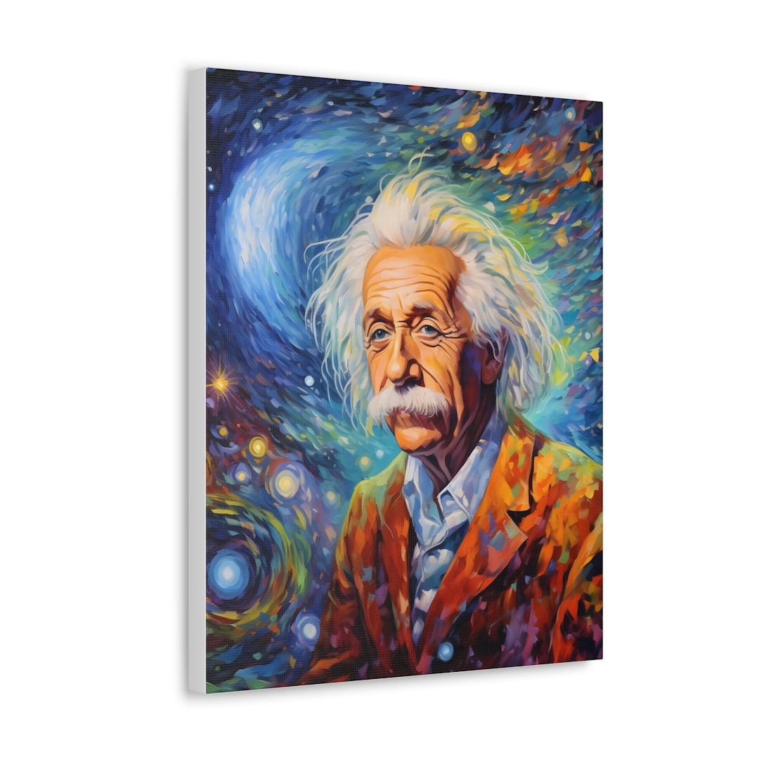 Einstein Canvas Art Wrap Etsy
