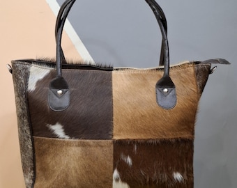 Bolso de mano de piel de vaca / Bolso de mano de piel de vaca HairOn / Bolso de piel de vaca de cuero / Bolso de hombro de piel de vaca / Bolso bohemio estilo occidental / Monedero de piel de vaca estilo occidental