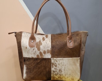 Bolso de mano de piel de vaca / Bolso de mano de piel de vaca HairOn / Bolso de piel de vaca de cuero / Bolso de hombro de piel de vaca / Bolso bohemio estilo occidental / Monedero de piel de vaca estilo occidental