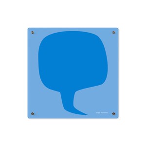 Blue Dry Erase Memo Board: 24&quot; Modern Aluminum Personalized Organizer