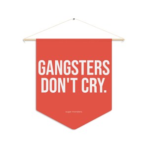 Gangsters Themed Wall Pennant - Cool Room Decor for Kids, Teens, and College Students