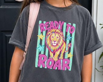 Back to School Lion Mascot Shirt, First Day of School Youth Kids Tee