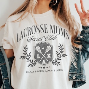 Lacrosse Mom Shirt, Lacrosse Season, Moms Social Club, Gift for Mom, Lax Mama T Shirt, Retro Lacrosse Tee, Girls Lacrosse Shirt