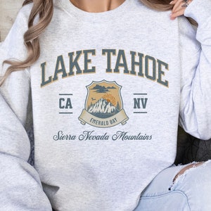 Lake Tahoe Sweatshirt, Vintage Mountain Crewneck, Travel Sweatshirt, California Ski Vacation Sweatshirt, Lake Tahoe Christmas Gift