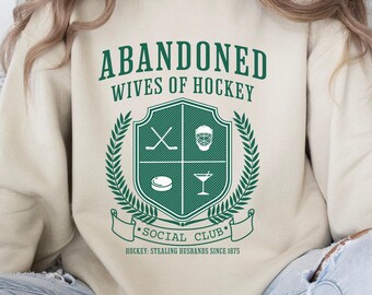 Hockey Wife Sweatshirt, Goalie Wife Crewneck, Ice Hockey Gift, Funny Wife Gifts, Hockey Wife Era Sweater, Hockey Wives Club