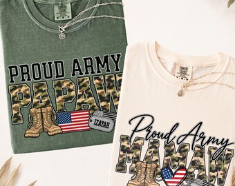 Proud Army Mamaw Shirt | Personalized Papaw Sweatshirt