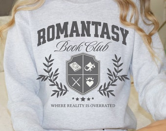 Romantasy Sweatshirt, Dragon Sweatshirt, Reading Sweater, Bookworm Bookish Sweatshirt, Book Club, Book Lover Gifts, Fantasy Romance Reader