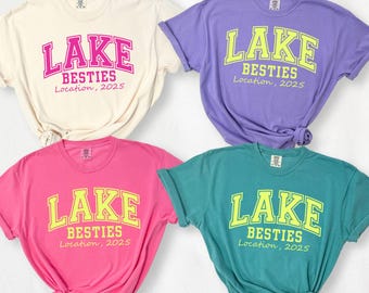 Lake Besties Shirt, Group Lake Vacation Shirt, Comfort Colors Girls Trip, Matching Group Lake Life Shirt, Lake Weekend Girls Tip