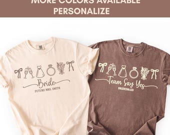Wedding Dress Shopping Shirts, Operation Wedding Dress Comfort Colors Shirt, Bridal Party Gifts, Future Mrs. Shirt, Bridesmaid Tees Say Yes