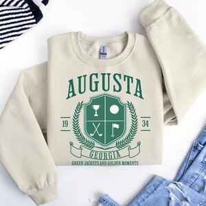 Augusta Golf Sweatshirt, Golf Wife Sweater, Ladies Golf Gift, Preppy Golf Sweater, Golf Mom, Golf Girlfriend Crewneck