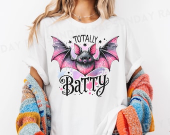 Bat Shirt, Cute Halloween Bat T Shirts, Womens Halloween Comfort Colors Shirt, Funny Halloween Graphic Tee, Bat Lover Gifts