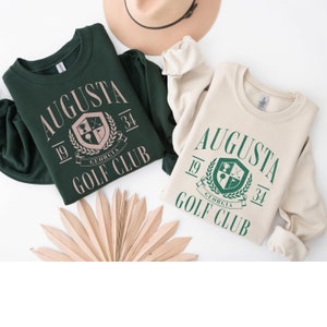 Agusta Golf Sweatshirt, Golf Wife Pullover, Distressed Golf Club Crewneck, Pink Preppy Golf Sweater, Gift for Golf Mom, Golf Girlfriend