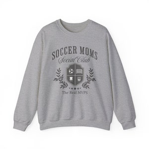Soccer Mom Sweatshirt, Gift for Soccer Mom, Preppy Sweater, Moms Social Club Crewneck image 8