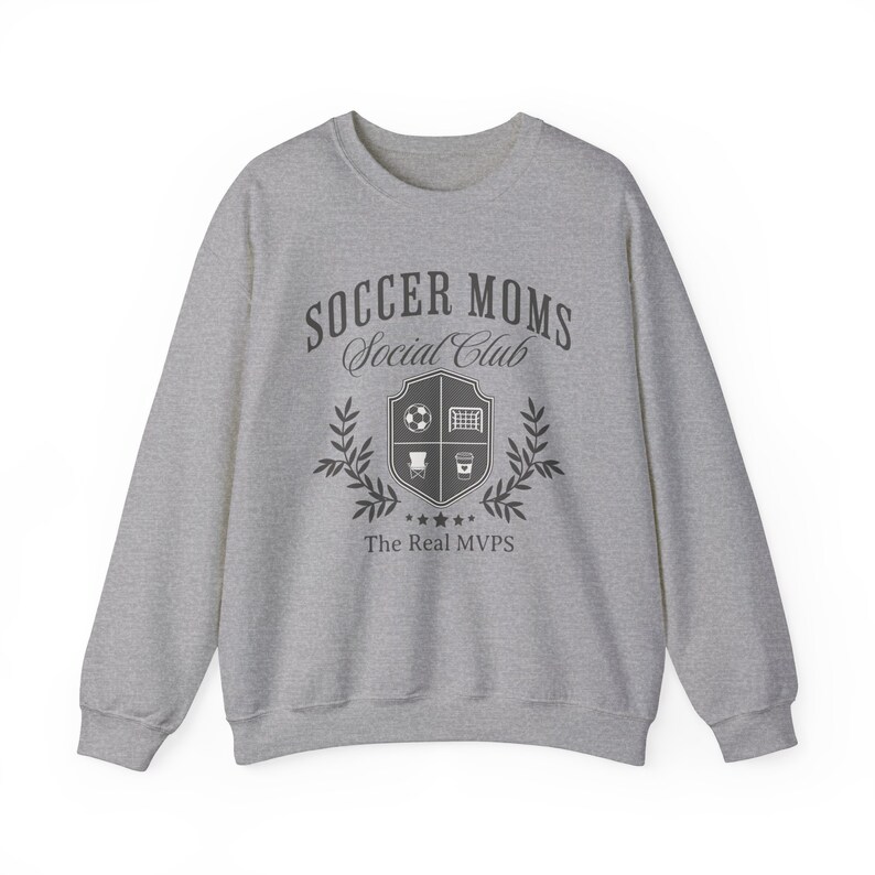 Soccer Mom Sweatshirt, Gift for Soccer Mom, Preppy Sweater, Moms Social Club Crewneck image 8