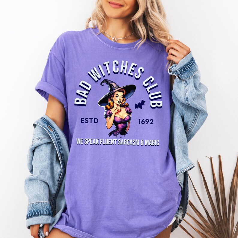 T-shirt Unisexe Sleepy Hollow - Motif Horreur Halloween Sorcière - 100% Coton - Fait Main US