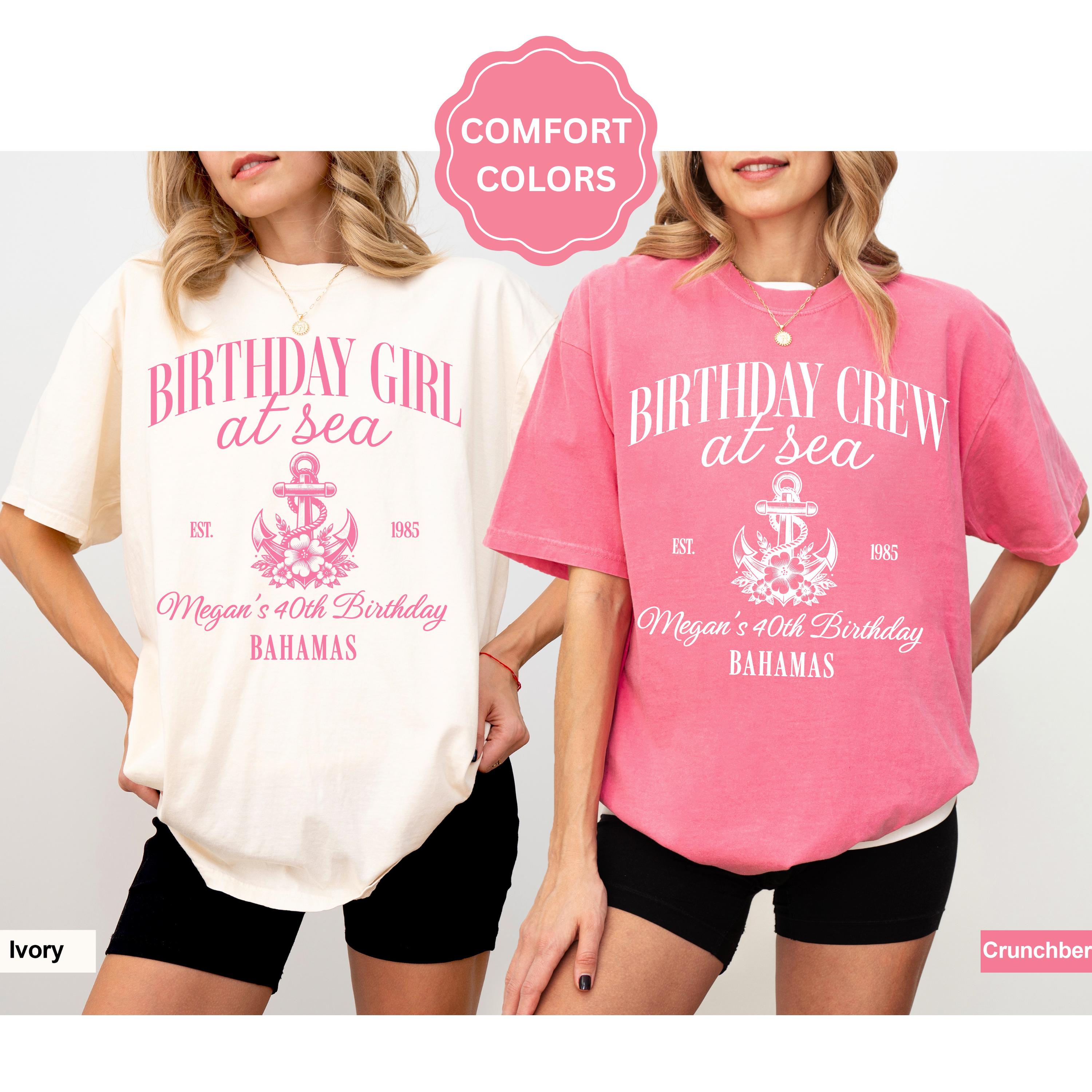 Birthday Cruise Shirt, Girls Trip Group Shirts, Comfort Colors Custom Matching Cruise Tee, Bright Pink Cruise Shirt, Birthday Cruise Crew
