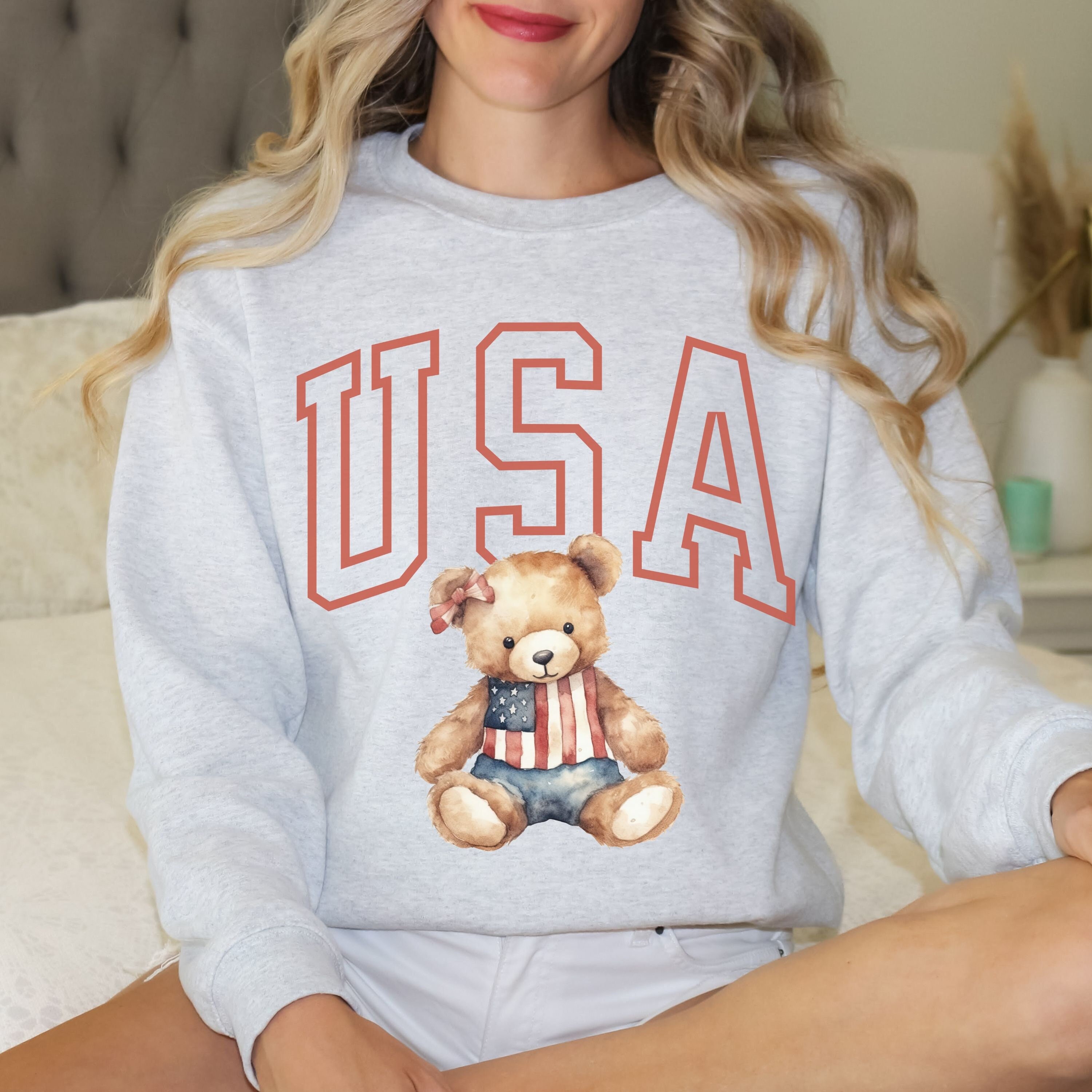【GRAVER】23FW★ Big Drawing Letter Bear Sweatshirt GRAVER]☆BIG DRAWING LETTER BEAR SWEATSHIRT (GRAVER
