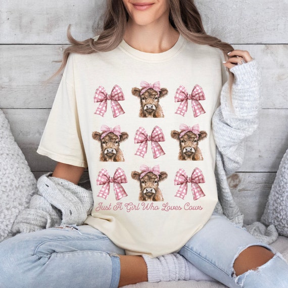 Just A Girl Who Loves Cows T Shirt Cow Lover Farm Women Gift Just A Girl Who Loves Cows T Shirt Cow Lover Farm Women Gift