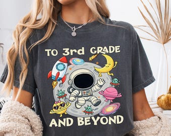 Third Grade Space Teacher Shirt, Astronaut Tee, Teacher Teams Space Tshirt, 3rd Grade Classroom Outfit, Back to School Shirts