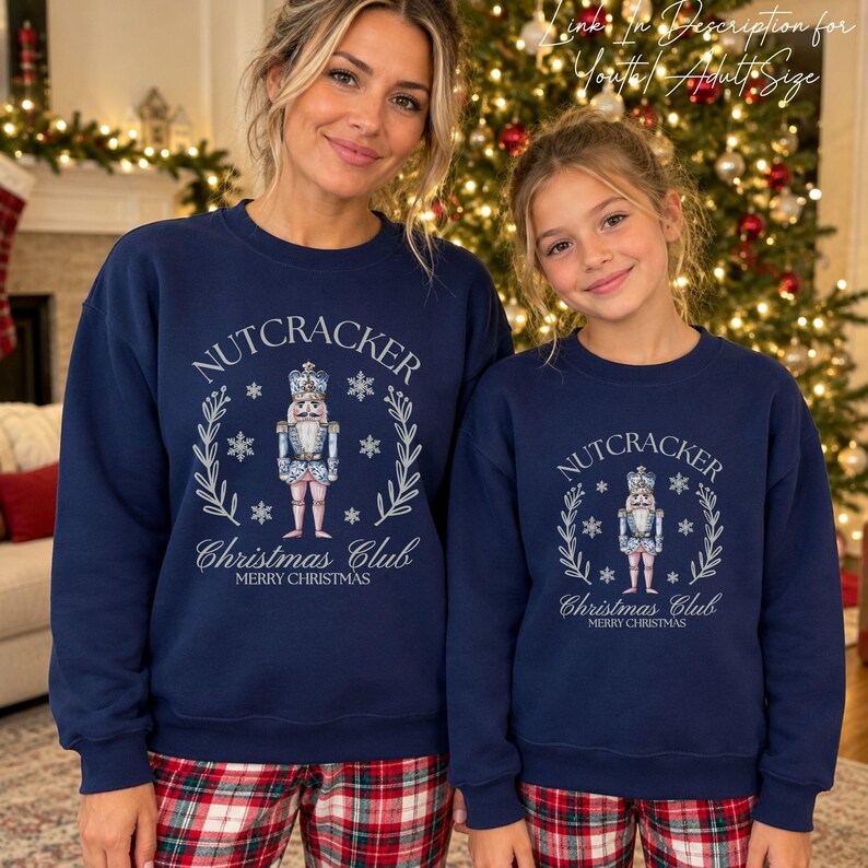 Nutcracker Sweatshirt, Toile Christmas Nutcracker Sweater, Christmas Club, Nutcracker Ballet, Christmas Gifts, Christmas Party Sweater image 7