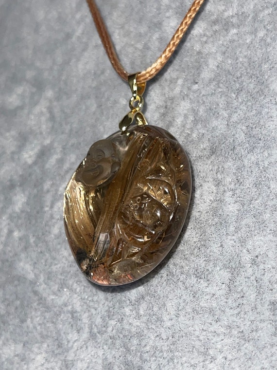 Rare Find! Gold Rutilated Quartz with Hand Cravin… - image 4