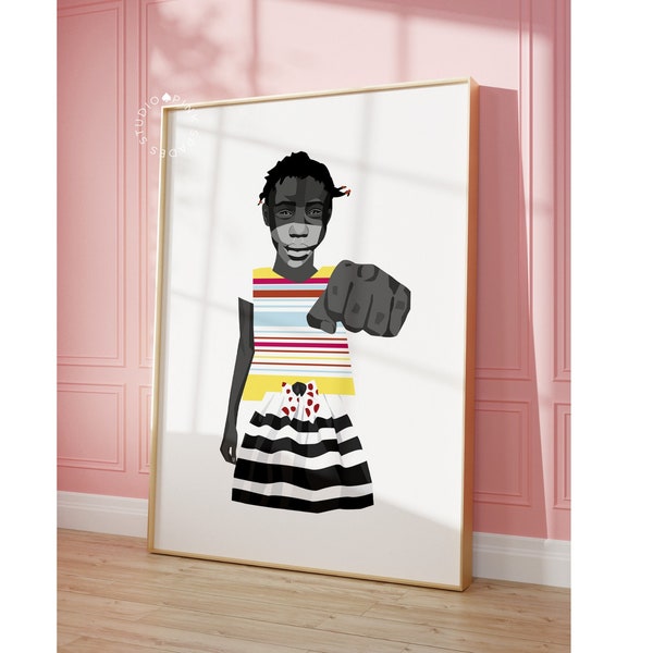 Black Art Print Inspired By Deborah Roberts Art Black Owned Home Decor Instant Digital Art Download New Home Gift African American Artist