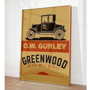 Black Wall Street Art Vintage Matchbook Art African American Art Black America Greenwood Tulsa Massacre Black History Gurley Orange Download