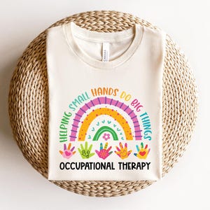 Occupational Therapy T-Shirt: Rainbow Therapist Graphic Tee