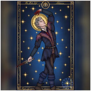 Astarion Stained Glass Style Digital Art Print