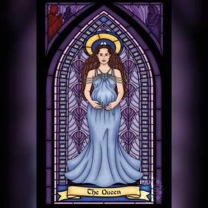 Padmé Amidala Stained Glass Style Digital Art Print
