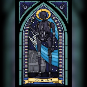 K-2SO Stained Glass Style Digital Art Print