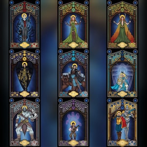 Critical Role Campaign One Stained Glass Style Digital Art Print