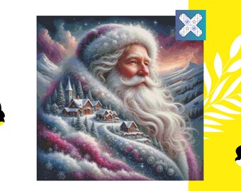 Santa’s Dreamscape Cross Stitch Pattern: DMC, Instant Download, Pattern Keeper Compatible, Fantasy Christmas Embroidery