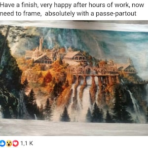 PDF Rivendell Sunset Cross Stitch Pattern DMC, Pattern Keeper Compatible, Instant Download + Notebook Gift "Hobbitton Starry Night" image 3