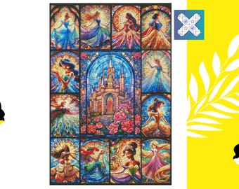 PDF "Princess Dreams" Fairy Tale Cross Stitch Pattern, Pattern Keeper Compatible, Instant Download + BONUS Twilight Fairy Notebook PDF