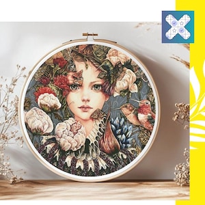 PDF "In Her Eyes" Cross Stitch Pattern DMC, Pattern Keeper Compatible, Instant Download