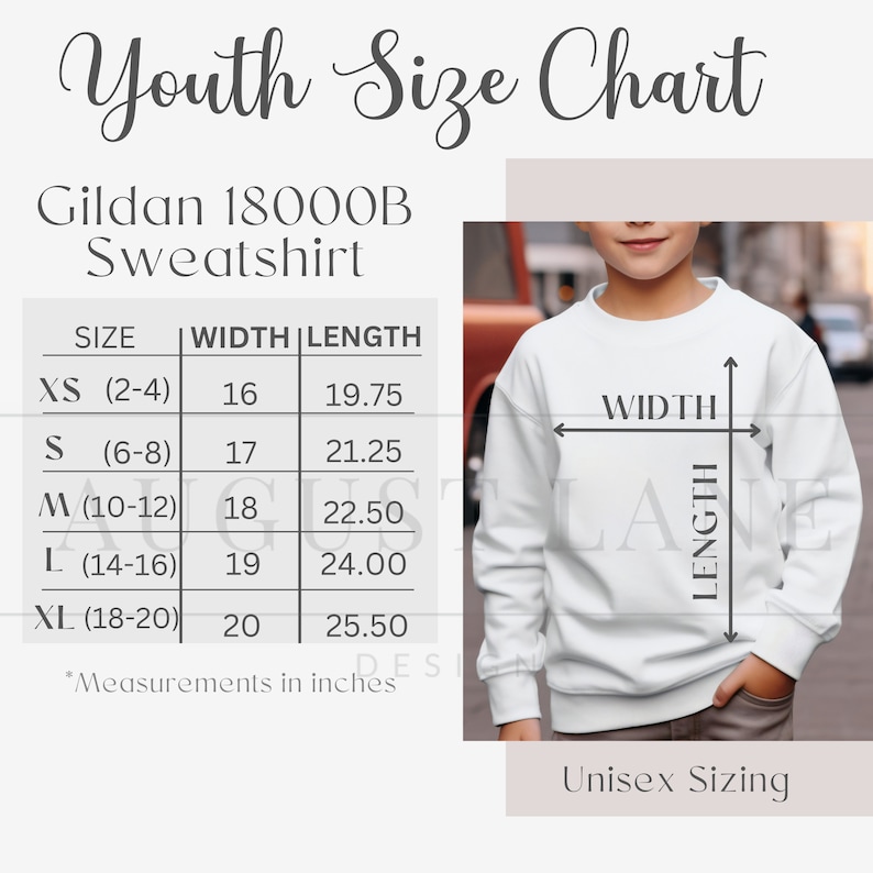 Gildan 18000B Size Chart, Gildan Youth Sweatshirt Size Chart, Gildan ...