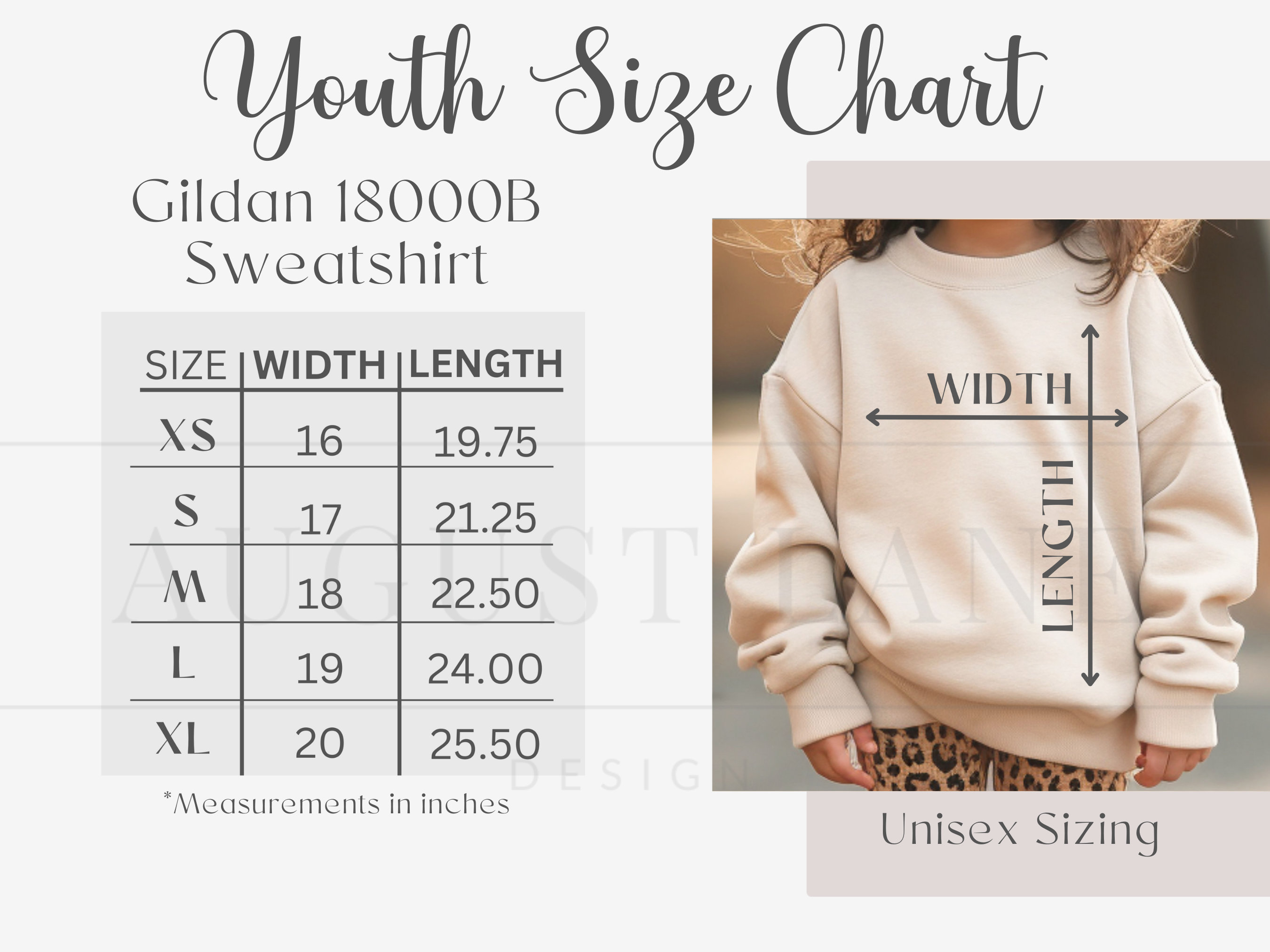 Gildan 18000B Size Chart, Gildan Youth Sweatshirt Size Chart, Gildan ...